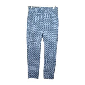 Old Navy High-Rise Pixie Skinny Pants Women's 2 Blue w/ White Triangles